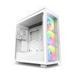 NZXT H7 Elite Premium ATX Mid Tower Two Panel Front & Left Side Tempered Glass Case with 4 RGB Fans - White - Image 7