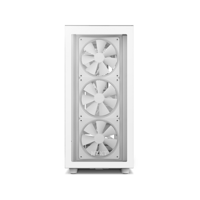 NZXT H7 Elite Premium ATX Mid Tower Two Panel Front & Left Side Tempered Glass Case with 4 RGB Fans - White - Image 2