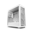 NZXT H7 Elite Premium ATX Mid Tower Two Panel Front & Left Side Tempered Glass Case with 4 RGB Fans - White - Image 4