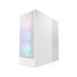 NZXT H7 Flow RGB (2024) ATX Mid Tower Left Side Tempered Glass Case with 3 RGB Fans - White - Image 6