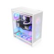 NZXT H7 Flow RGB (2024) ATX Mid Tower Left Side Tempered Glass Case with 3 RGB Fans - White - Image 10