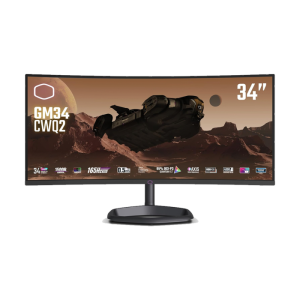 Cooler Master 34 Inch 165Hz UWQHD VA HDMI 2.0 0.5ms Curved Gaming Monitor - Black