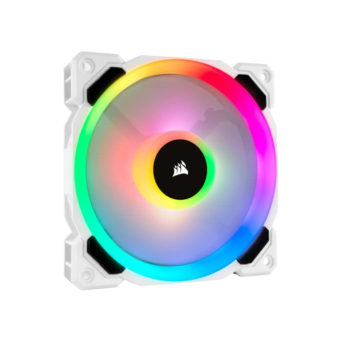 Corsair LL Series LL120 RGB 120mm Dual Light Loop RGB LED PWM Fan Single Pack - White