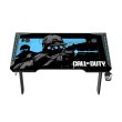 Gameon Call Of Duty Hawksbill Series RGB Flowing Light Gaming Desk Material Carbon Fiber With MousePad Headphone Hook & Cup Holder - Black/B - Image 5