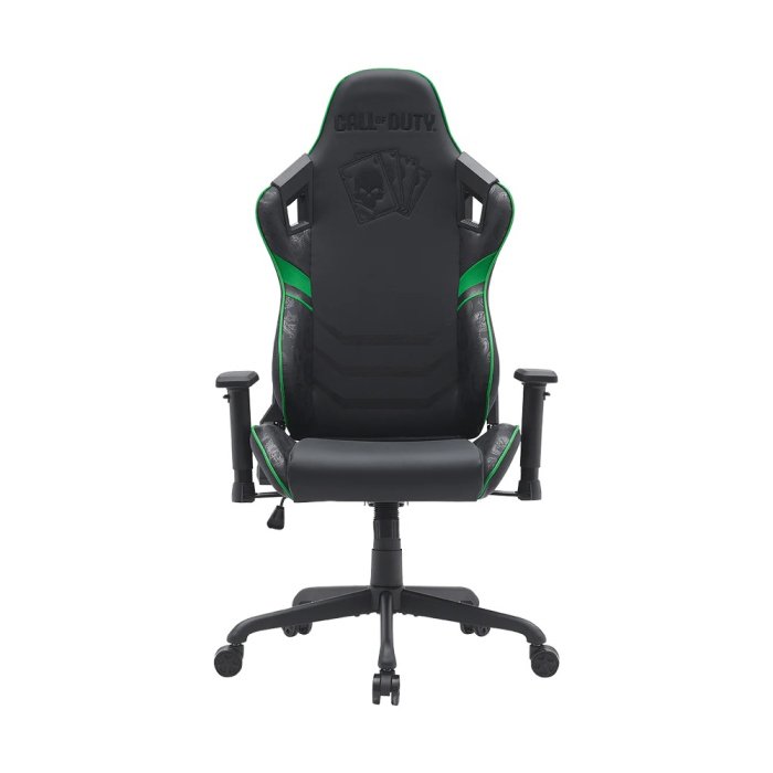 GameOn Call Of Duty Skull Snake Edition PVC+PU Material, Adjustable 4D Armrest, 90-180 Degree Angle Adjuster - Green/Black - Image 3