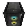 Corsair iCUE 5000X RGB Mid-Tower 4-Sides Tempered Glass Panel with 3 RGB Elite Fans - Black - Image 9