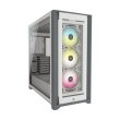 Corsair iCUE 5000X RGB Mid-Tower 4-Sides Tempered Glass Panel with 3 RGB Elite Fans - White - Image 4