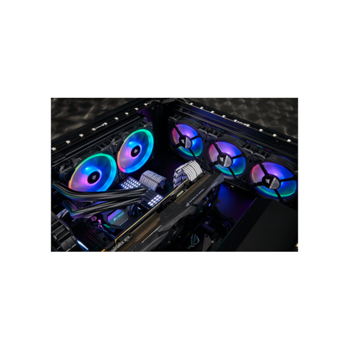 Corsair iCUE LL140 RGB 140mm with Dual Light Loop RGB LED PWM Single Fan - Black - Image 2