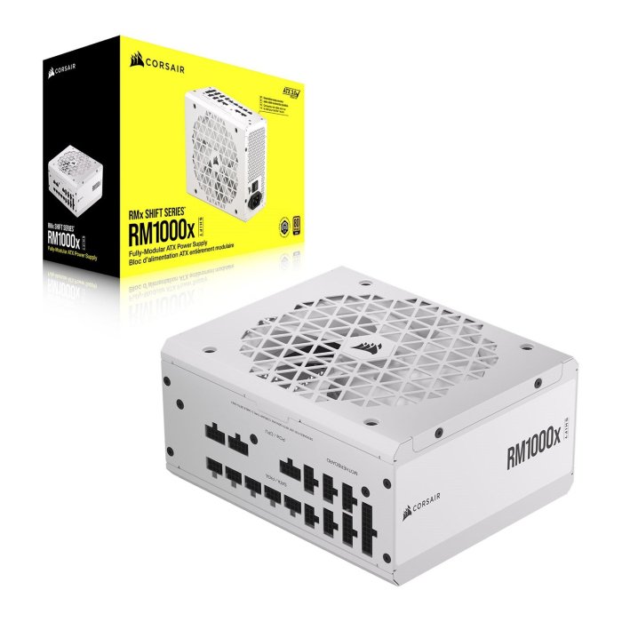 Corsair RMx Shift Series RM1000x 80PLUS GOLD Fully Modular 1000W ATX 3.0 PCIe 5.0 Power Supply - White - Image 2