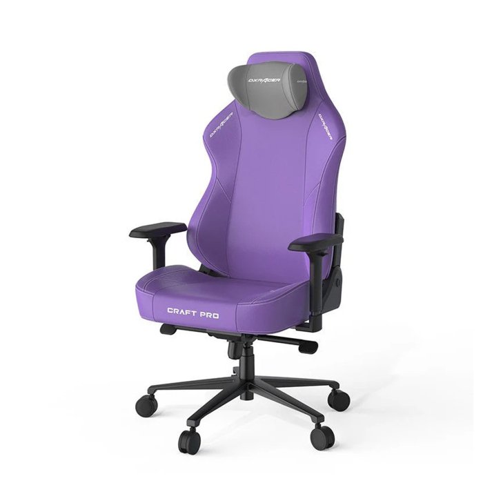 DXRacer Craft Pro Classic Gaming Chair High-Density Memory Foam, Adjustable 4D Armrests - Violet - Image 2