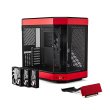 Hyte Y60 Mid Tower Two Panel Front & Left Side Tempered Glass Case with 3 Fans - Black/Red - Image 4