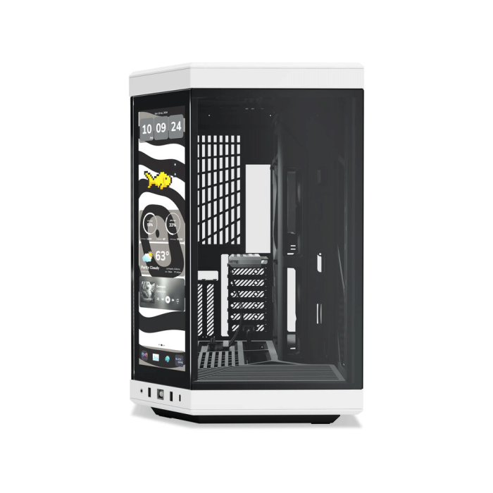 HYTE Y70 TOUCH INFINITE - 14.5 Inch lntegrated IPS Touchscreen ATX Case - Panda - Image 3