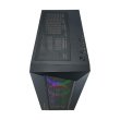 Azza Octane A ATX Mid-Tower Tempered Glass Side Panel Case With 3 ARGB Fans - Black - Image 6