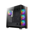 Azza Neptune Mid Tower Two Panel Front & Left Side Tempered Glass Case with 4 RGB Fans - Black - Image 4