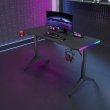 Royal RGB Lighting Gaming Desk with Carbon Fiber Surface-Black - Image 11