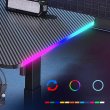 Royal RGB Lighting Gaming Desk with Carbon Fiber Surface-Black - Image 10