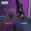 Royal RGB Lighting Gaming Desk with Carbon Fiber Surface-Black - Image 8