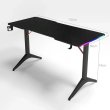 Royal RGB Lighting Gaming Desk with Carbon Fiber Surface-Black - Image 7