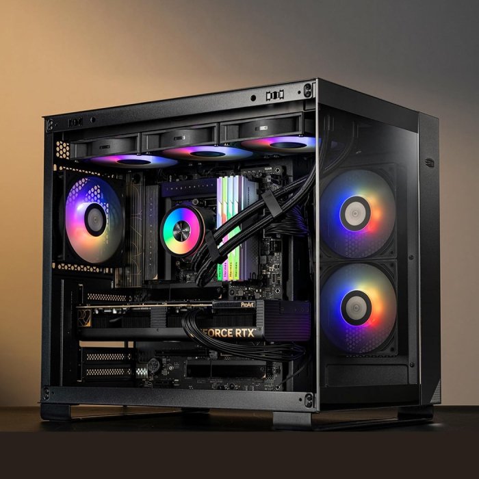 PC Cooler DA360 Pro ARGB CPU Liquid Cooler - Black - Image 2
