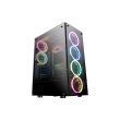 DarkFlash Phantom Mid Tower Front Side & Left Side Tempered Glass Panel Case - Black - Image 4