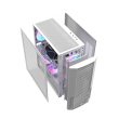 DarkFlash DF2100 ATX Mid Tower Tempered Glass Side Panel Case With 4 ARGB Fans - White - Image 8