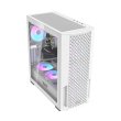 DarkFlash DF2100 ATX Mid Tower Tempered Glass Side Panel Case With 4 ARGB Fans - White - Image 6