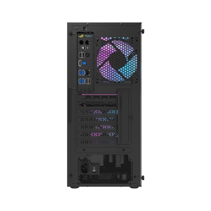 DarkFlash DK352 Plus ATX Mid Tower Front Panel Tempered Glass Side Panel Case With 4 ARGB Fans - Black - Image 2