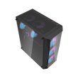 DarkFlash DK352 Plus ATX Mid Tower Front Panel Tempered Glass Side Panel Case With 4 ARGB Fans - Black - Image 9