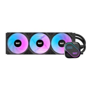 DarkFlash Explore DO360 ARGB 360mm AIO Liquid CPU Cooler With Segment LCD Screen - Black
