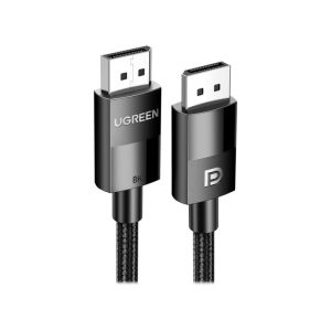 UGreen DP114 DisplayPort 1.4 Male to Male Nylon Braided Cable 1m - Black