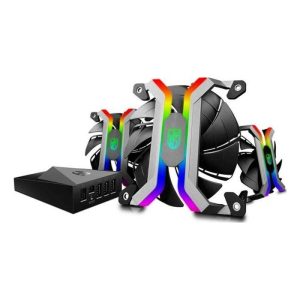 DeepCool Gamer Storm MF120 Intelligent WiFi Operating Fan System RGB LED Lighting 3-in-1 Pack