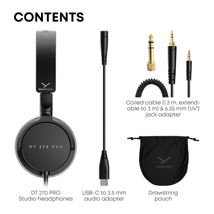 Beyerdynamic DT 270 PRO Compact Over-Ear Studio Headphones - Black - Image 2