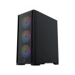 Xigmatek Gaming X II ATX Left Side Tempered Glass Panel Case with 4 ARGB Fans - Black - Image 7