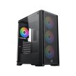 Xigmatek Gaming X II ATX Left Side Tempered Glass Panel Case with 4 ARGB Fans - Black - Image 4
