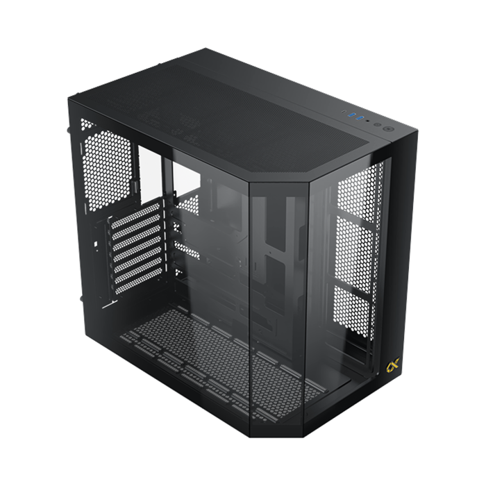 Xigmatek Cubi II Mid Tower ATX Front Side & Left Side Tempered Glass Panel Case with 7 ARGB Fans - Black - Image 2