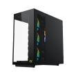 Xigmatek Cubi II Mid Tower ATX Front Side & Left Side Tempered Glass Panel Case with 7 ARGB Fans - Black - Image 7