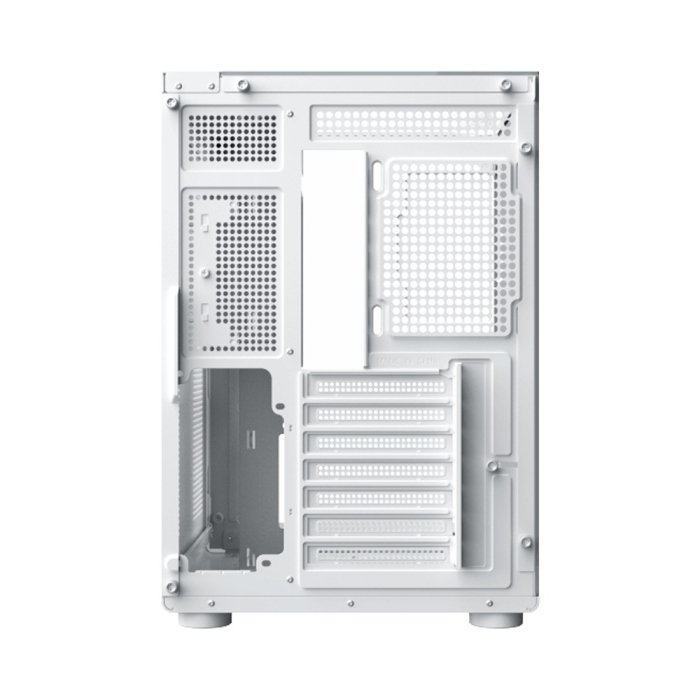 Xigmatek Aqua Compact Arctic ATX Three Panel Front Top & Left Side Tempered Glass Case With 4 ARGB Fans - White - Image 2