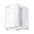 Xigmatek Aqua Compact Arctic ATX Three Panel Front Top & Left Side Tempered Glass Case With 4 ARGB Fans - White - Image 7