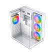 Xigmatek Aqua Compact Arctic ATX Three Panel Front Top & Left Side Tempered Glass Case With 4 ARGB Fans - White - Image 5