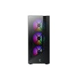 Xigmatek Duke Front Side & Left Side Tempered Glass Panel Case with 4 Rainbow RGB Fans - Black - Image 7