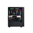 Xigmatek Duke Front Side & Left Side Tempered Glass Panel Case with 4 Rainbow RGB Fans - Black - Image 8