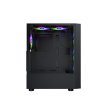 Xigmatek Duke Front Side & Left Side Tempered Glass Panel Case with 4 Rainbow RGB Fans - Black - Image 9