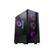 Xigmatek Duke Front Side & Left Side Tempered Glass Panel Case with 4 Rainbow RGB Fans - Black - Image 4