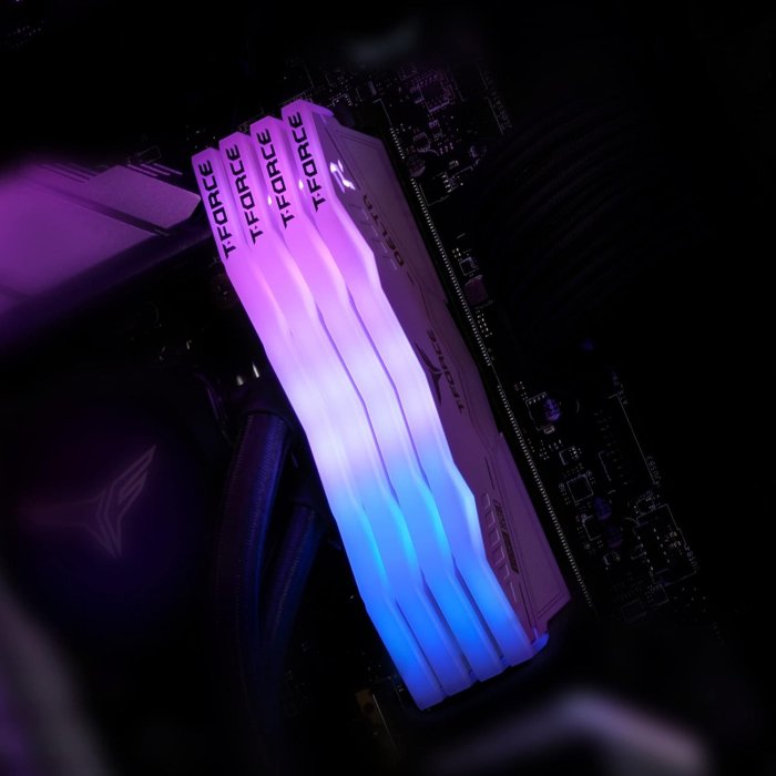 TeamGroup T-Force DELTA RGB 64GB (2x32GB) DDR5 6000MHz CL38 Memory Kit - White - Image 2