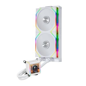 LIAN LI GALAHAD II LCD 280mm Liquid CPU Cooler with TL 140 Wireless Fans - White