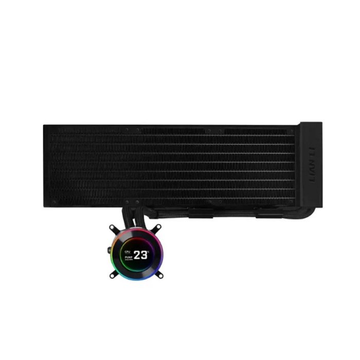 Lian Li Hydro-Shift II LCD-C 360mm Fanless CPU Cooler with 2.1" IPS LCD Screen - Black