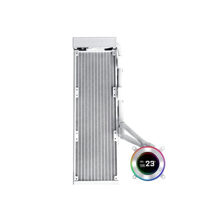 Lian Li Hydro-Shift II LCD-C 360mm Fanless CPU Cooler with 2.1" IPS LCD Screen - White - Image 3