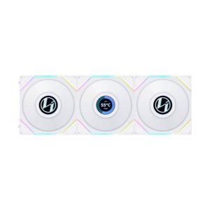 Lian Li Uni Fan Tl LCD 120mm ARGB Case Fan with 1.6" LCD Screen (Pack Of 3) - White