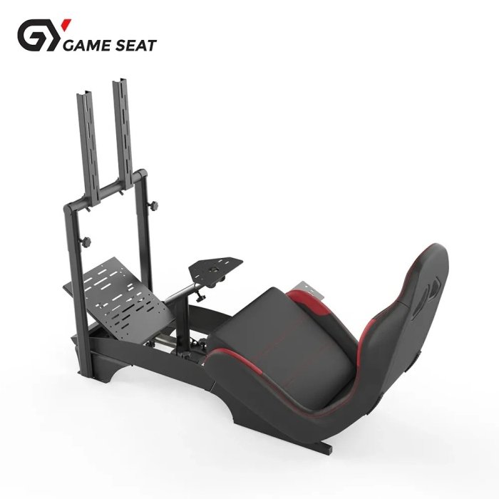 Gameseat GY-Extreme Racing Simulator Cockpit with Monitor Mount – Black/Red | Fully Adjustable Steel Frame & Sport Seat GY046-2 - Image 3