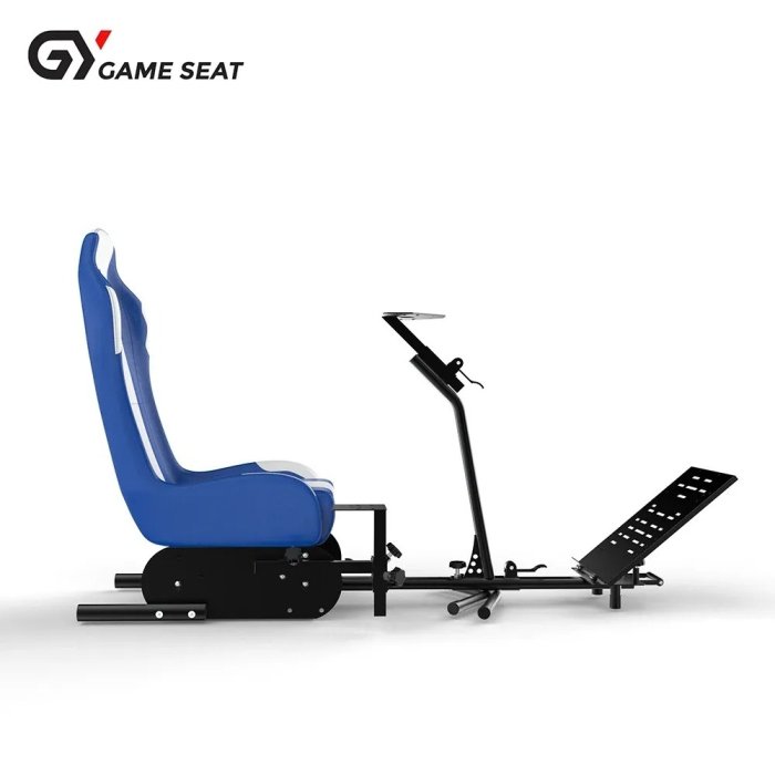 GAMESEAT GY017 Racing Simulator Cockpit Seat – White/Blue - Image 2